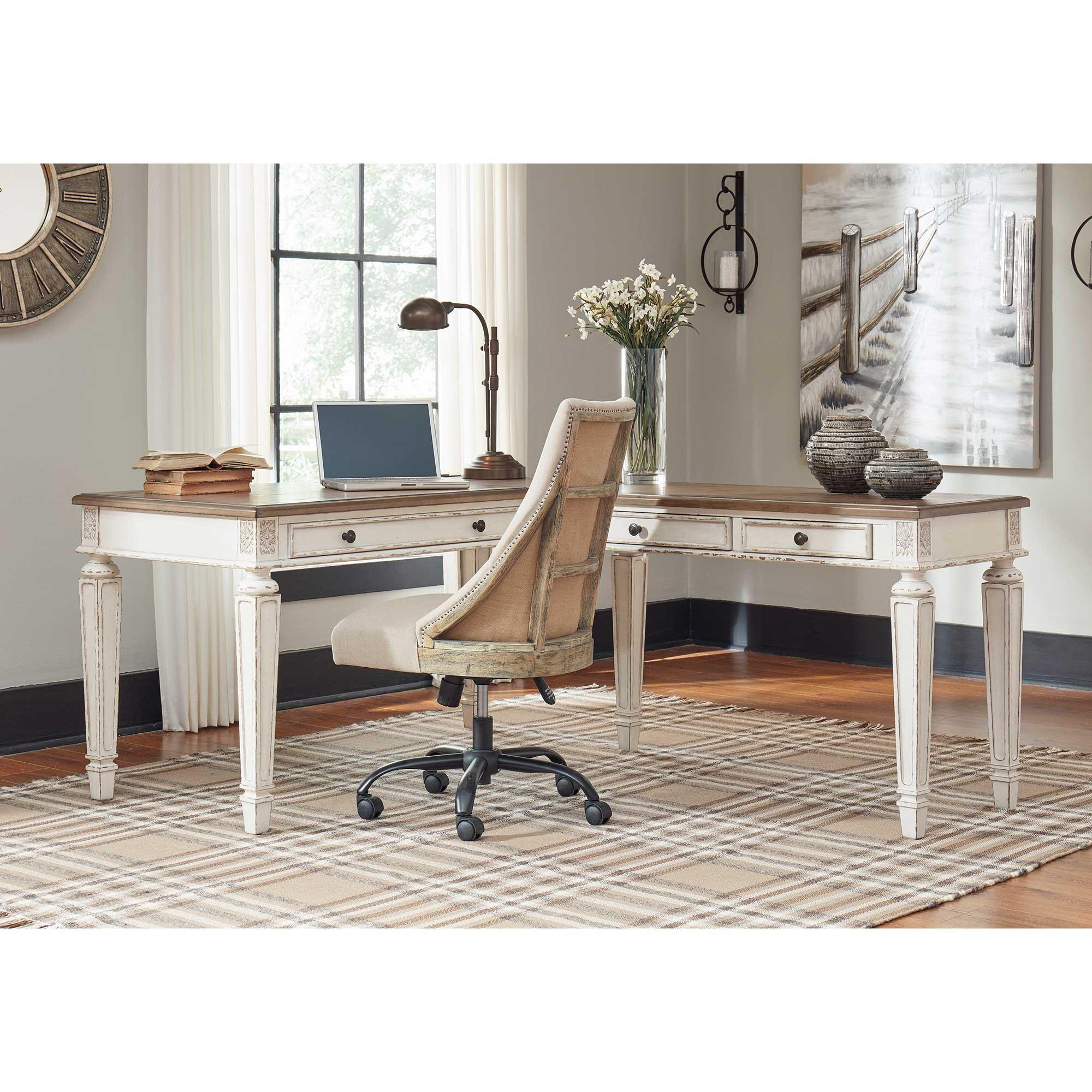 Rent to Own Ashley Realyn 4 Piece Desk, Bookcase, & Chair at Aaron's